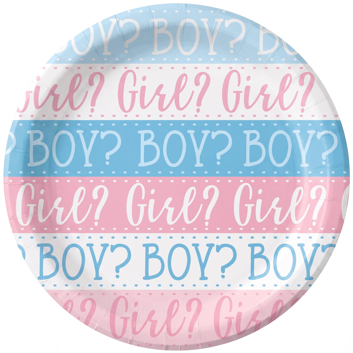 Pink or Blue? Gender Reveal Baby Shower Plates
