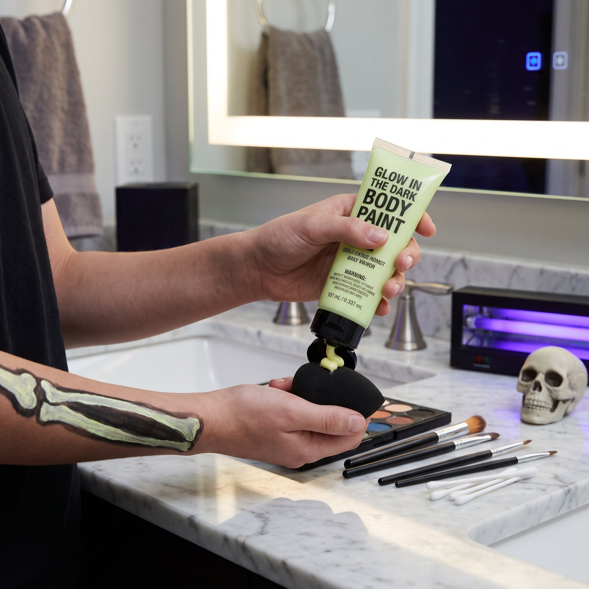 Neon Glow-in-the-Dark Body Paint - 100ml Tube