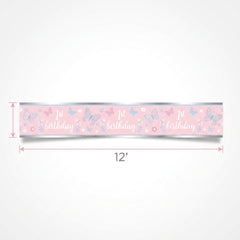 Butterfly Garden 1st Birthday Banner