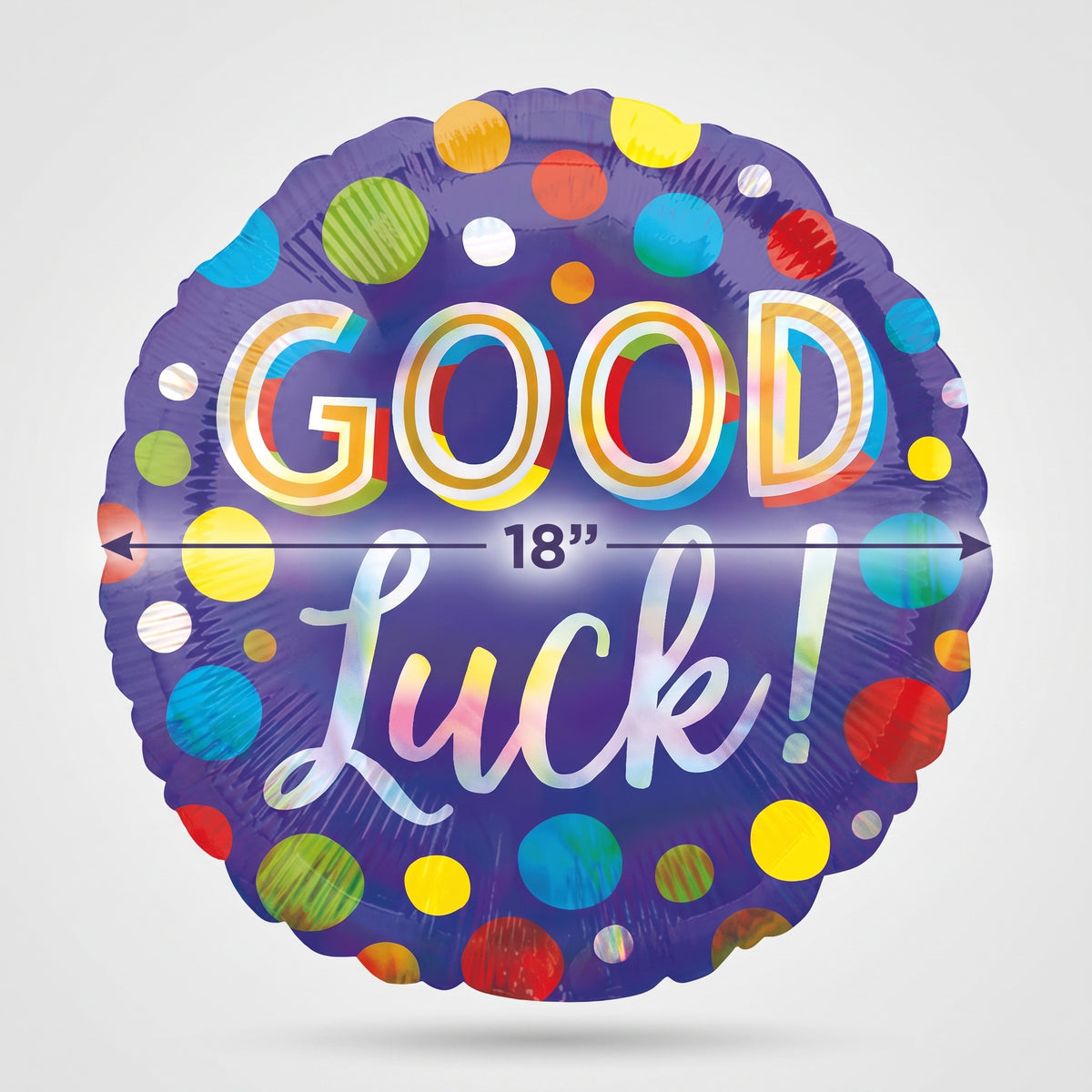 Good Luck Iridescent 18" Foil Balloon