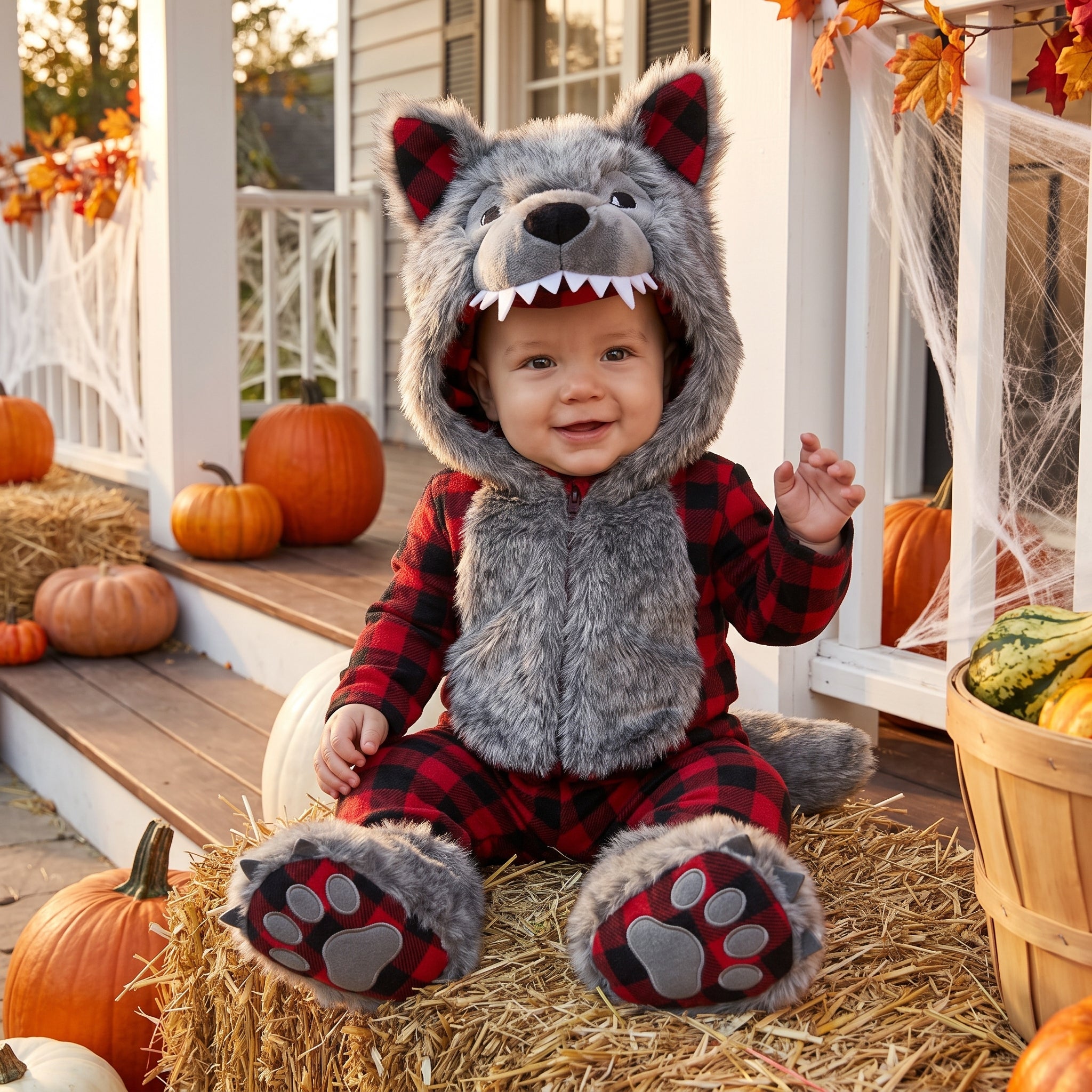 Adorable Baby Wolf Halloween Costume (3-6 Months)