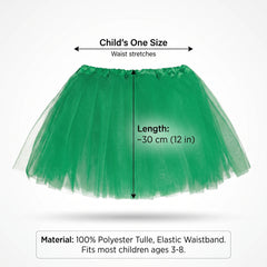 Festive Green Child's Tutu - Shimmering Costume Accessory