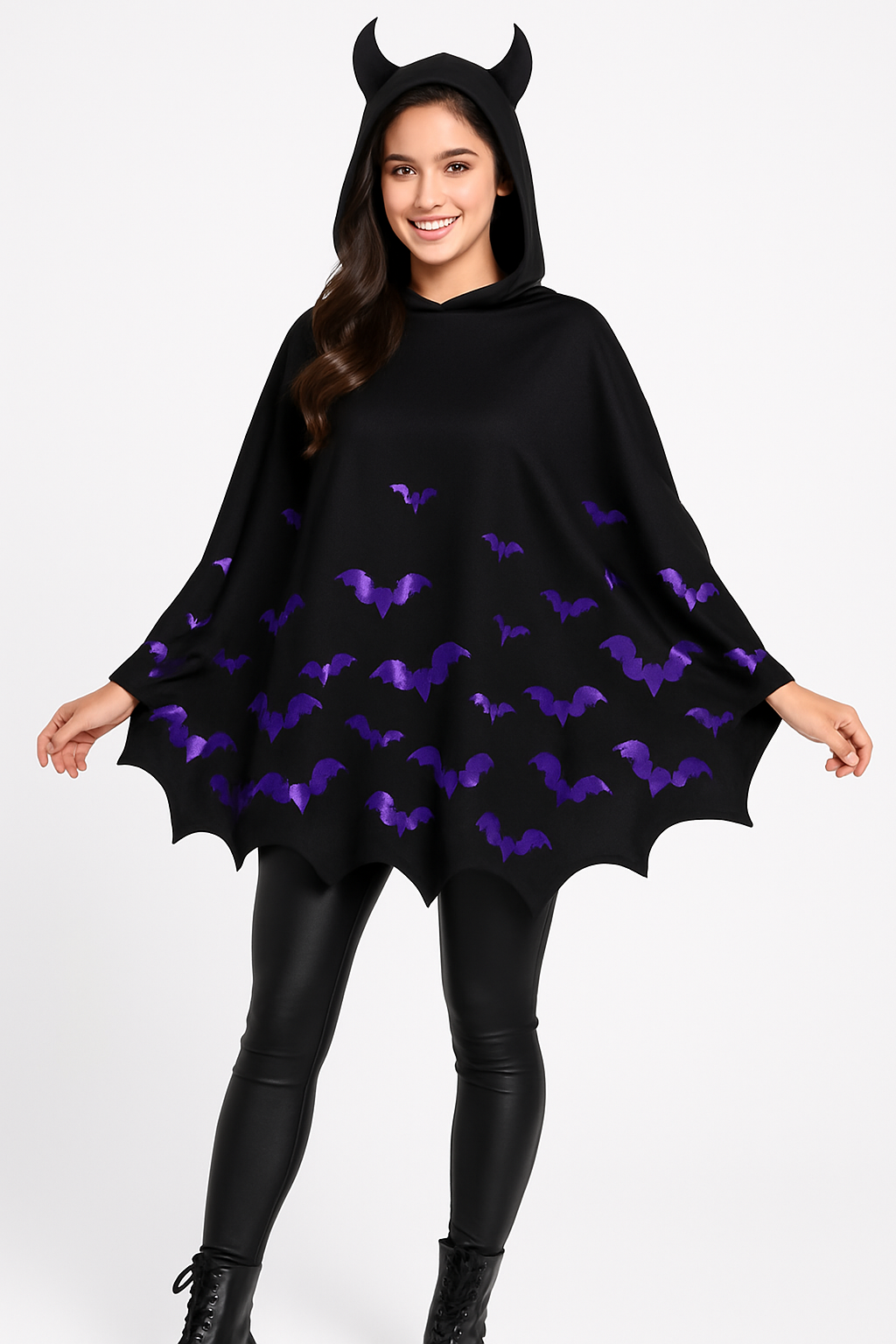 Halloween Bat Poncho Costume Accessory