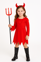 Kids' Devious Devil Halloween Costume with Headband