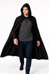Adult Black Hooded Cape Costume Accessory