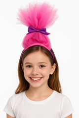 Trolls Poppy Pink Tulle Headband ‚Äì Deluxe Wearable Accessory
