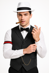 Roaring 20s Gangster Vest - Adult S