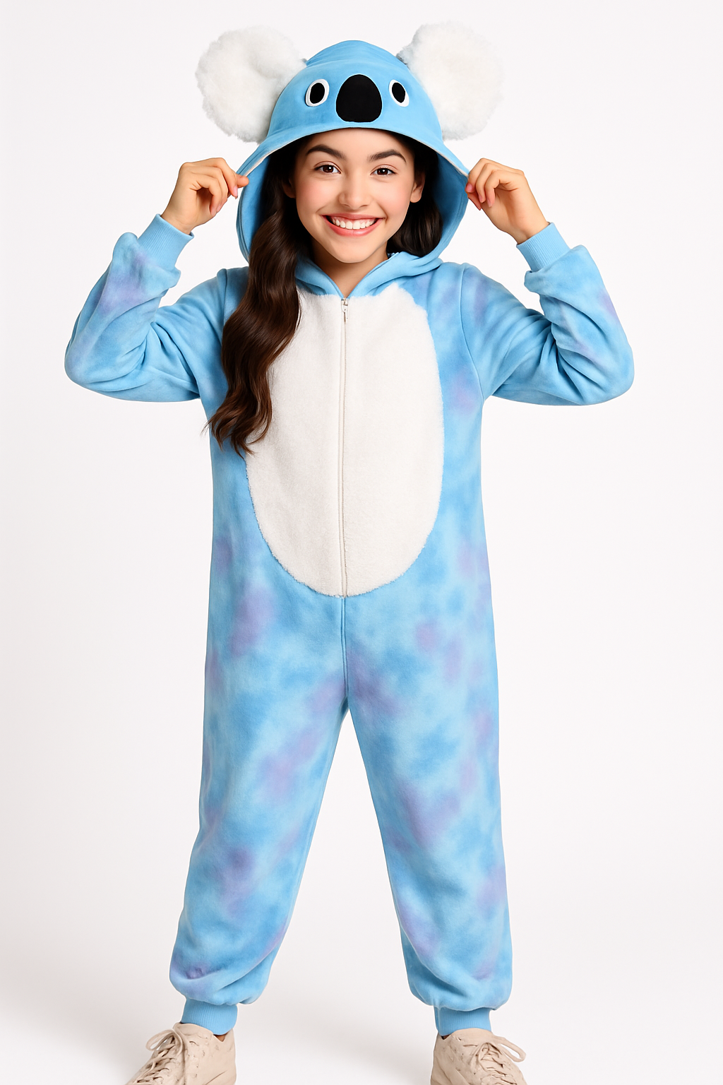 Kids' Blue & Purple Koala Zipster Jumpsuit Costume