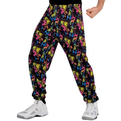 1980s Neon Splatter Muscle Pants - Halloween Costume Accessory
