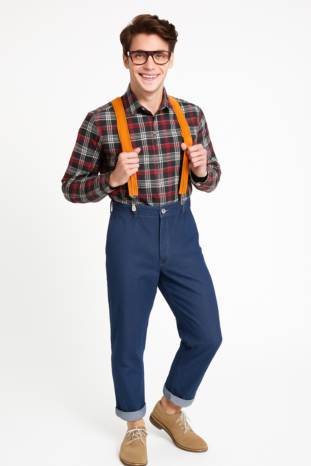 Neighborhood Nerd Halloween Costume Pants - Adult S/M (Up to Size 42)