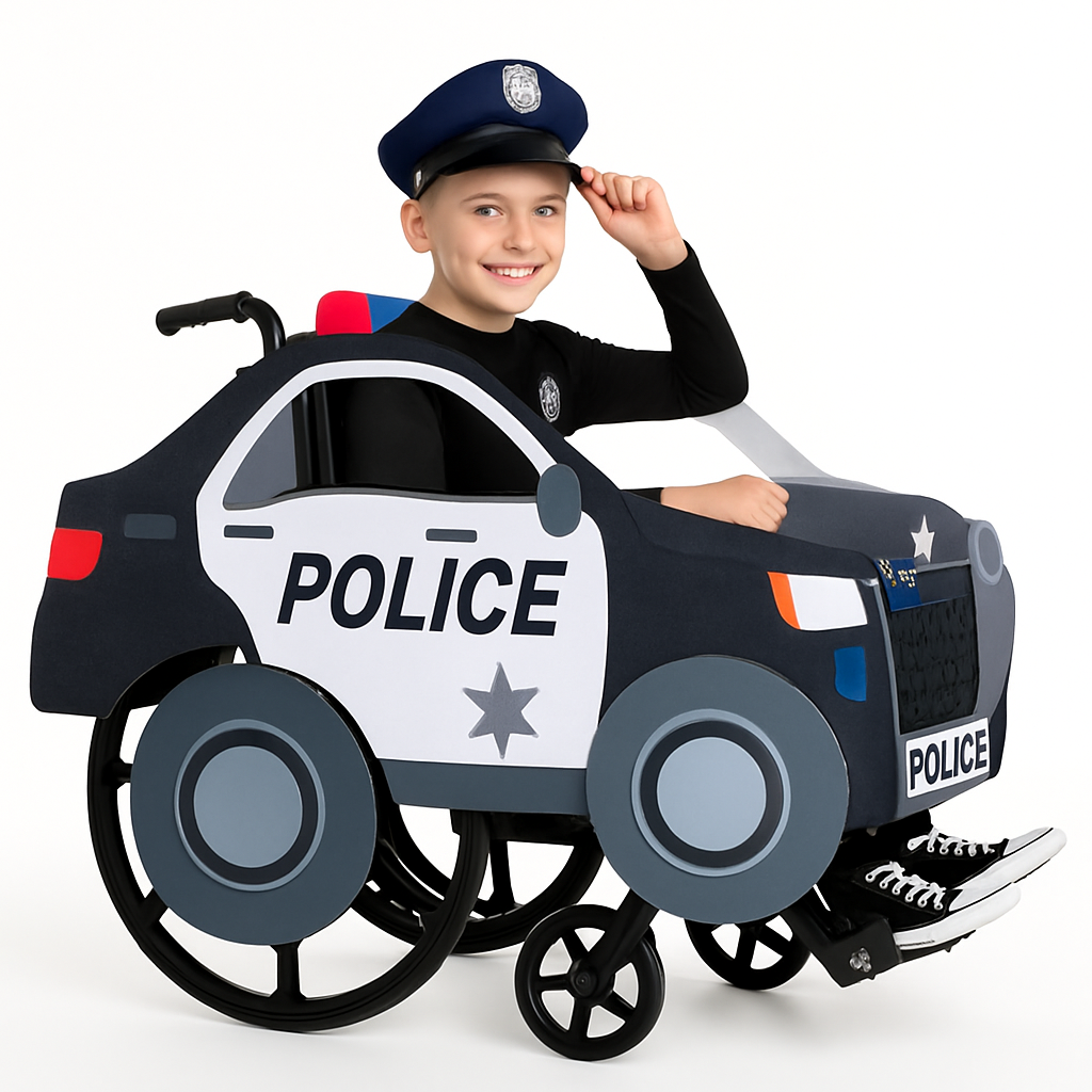 On Patrol Adaptive Police Car Costume for Kids