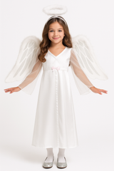 Kids' Heavenly Starlight Angel Costume with Halo Headband