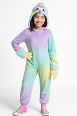 Kids' Pastel Sloth Zipster Halloween Costume