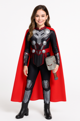 Mighty Thor Kids' Costume with Red Cape - Marvel Love and Thunder