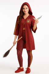 Women's Harry Potter Gryffindor Quidditch Costume with Cape