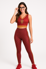 Women's Harry Potter Gryffindor Quidditch Costume with Cape & Leggings