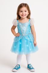 Disney Cinderella Light-Up Princess Dress Costume for Kids - Halloween Special