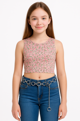 Kids' Silver Metal Loop Belt - 90s-Inspired Costume Accessory