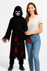 Hooded Horror Skeleton Boy's Halloween Costume - XL (14-16)