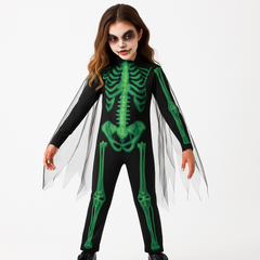 Glow Reaper Skeleton Halloween Costume for Girls