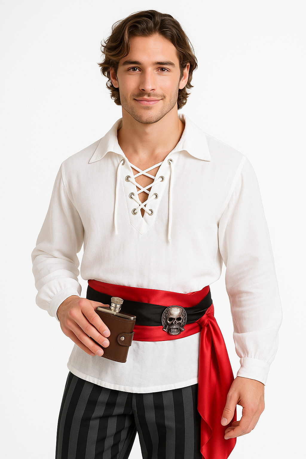 Pirate Flask Belt Costume Accessory for Halloween