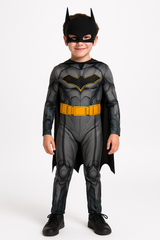Kids' Batman Halloween Costume - Black, Grey & Yellow