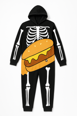 Men's Humorous Skeleton Slider Halloween Costume (Size: Medium 40-42)