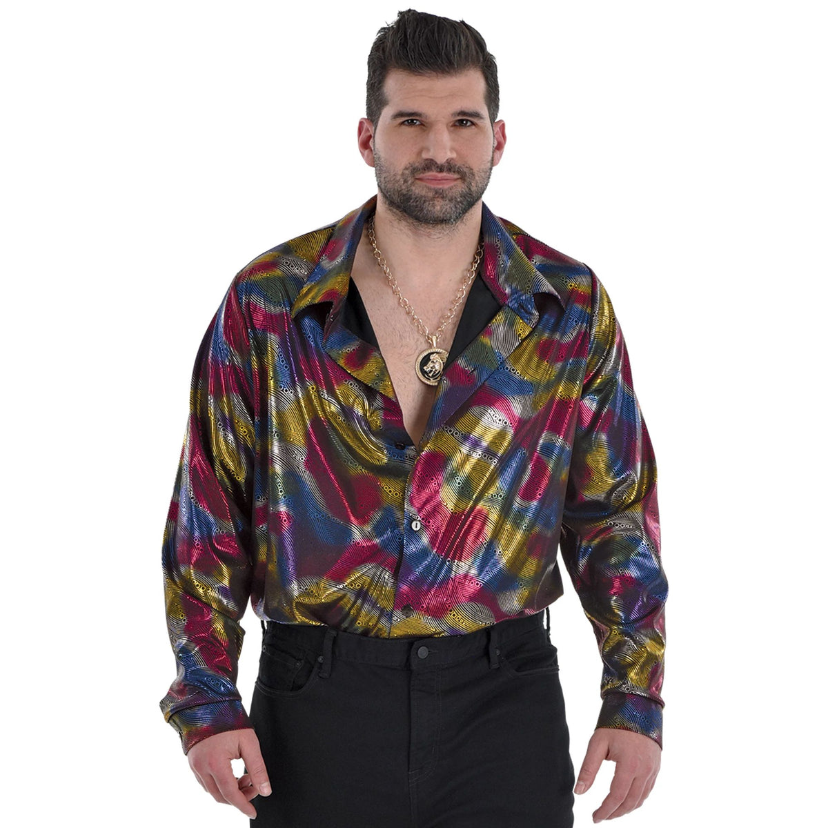 Men's Funkadelic Disco Shirt - 1970s Retro Swirl Design