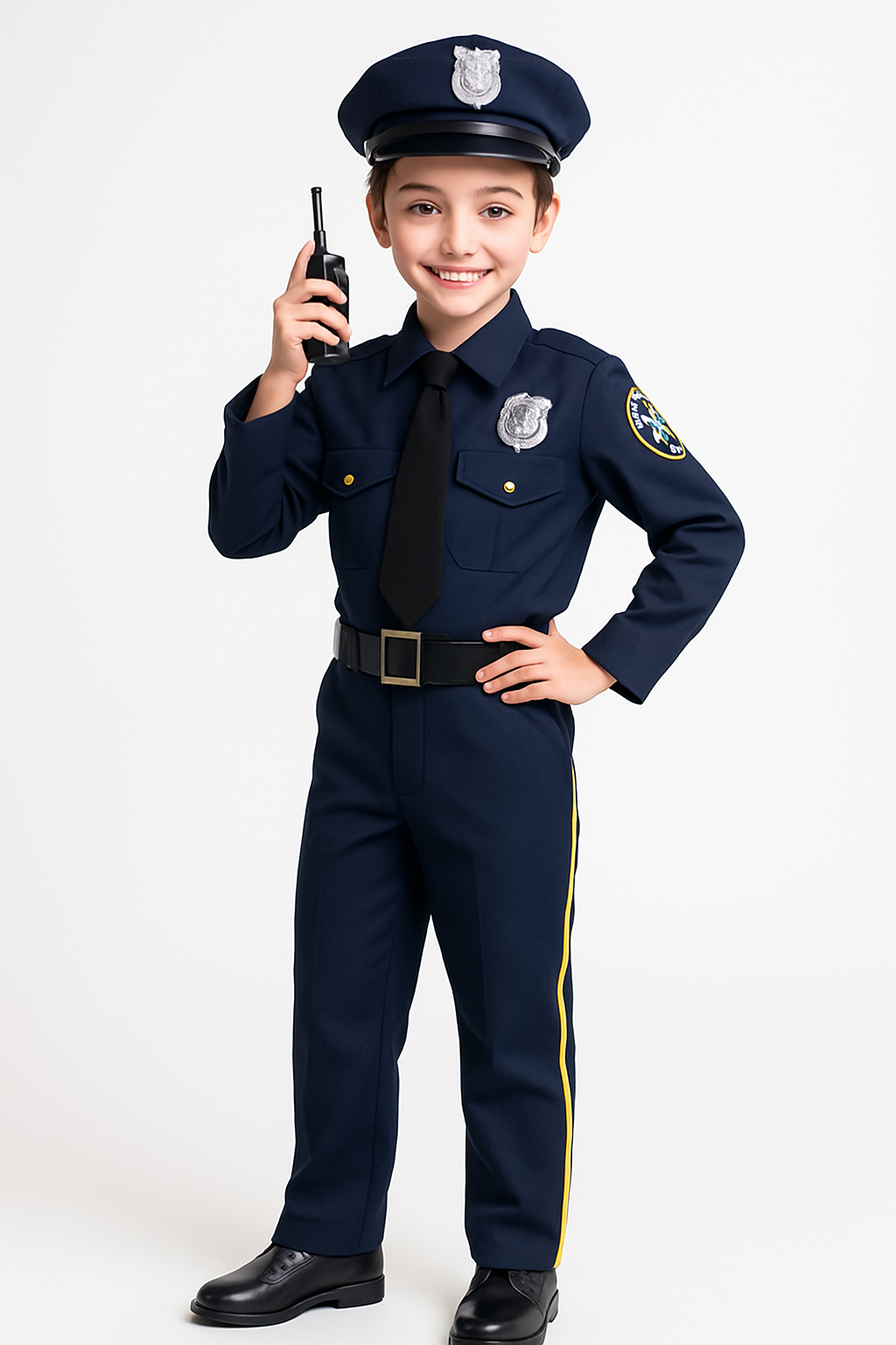 Boys' Police Officer Costume ‚Äì Career Role Play Outfit