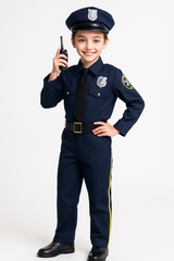 Boys' Police Officer Costume ‚Äì Career Role Play Outfit