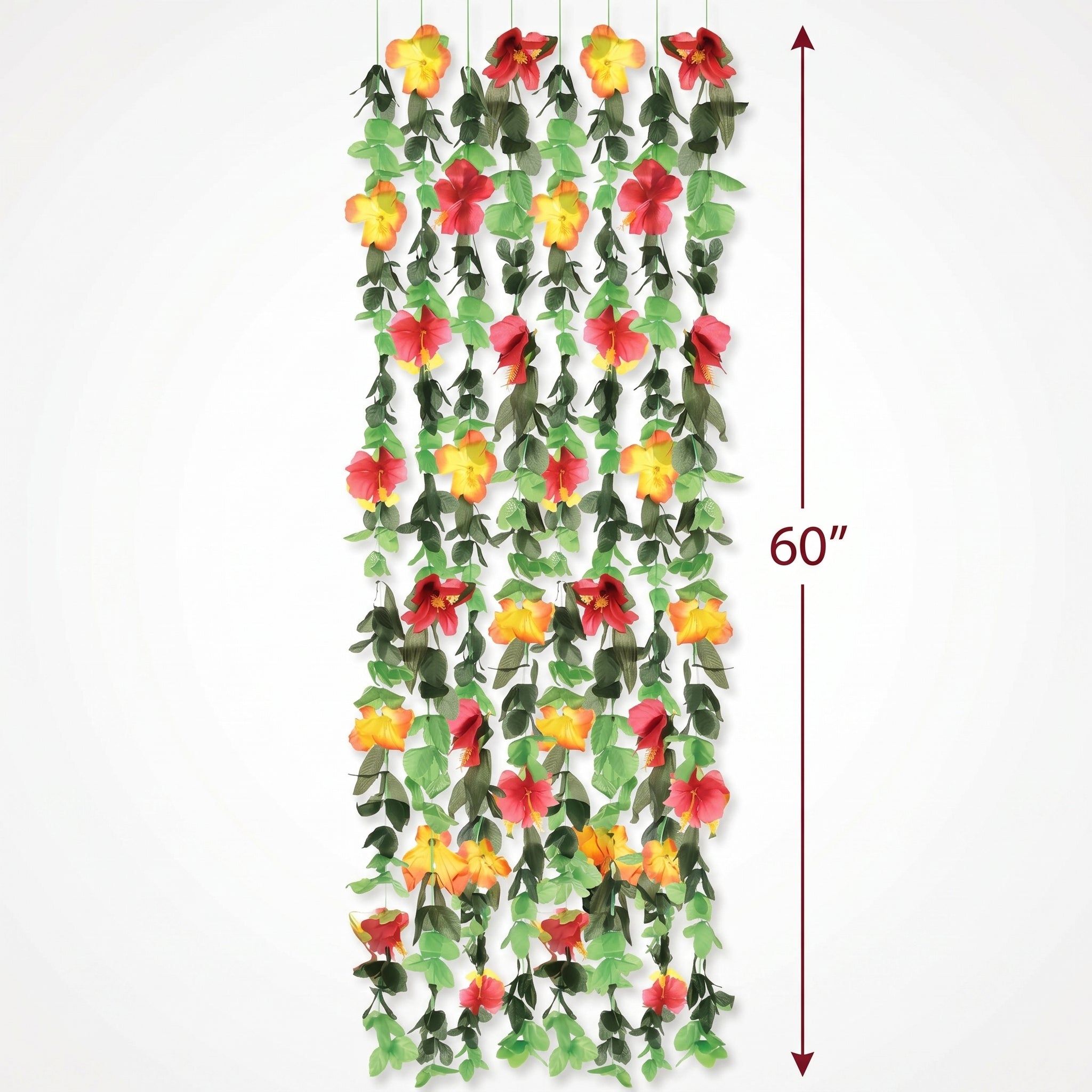 Vibrant Luau Floral Hanging Curtain Decoration