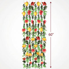 Vibrant Luau Floral Hanging Curtain Decoration