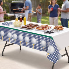 Golf Themed Plastic Table Cover, 54" x 108"