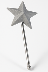 Silver Glitter Angel Star Wand ‚Äì 15-inch Costume Accessory