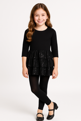 Child's Black Footless Halloween Tights (M/L)