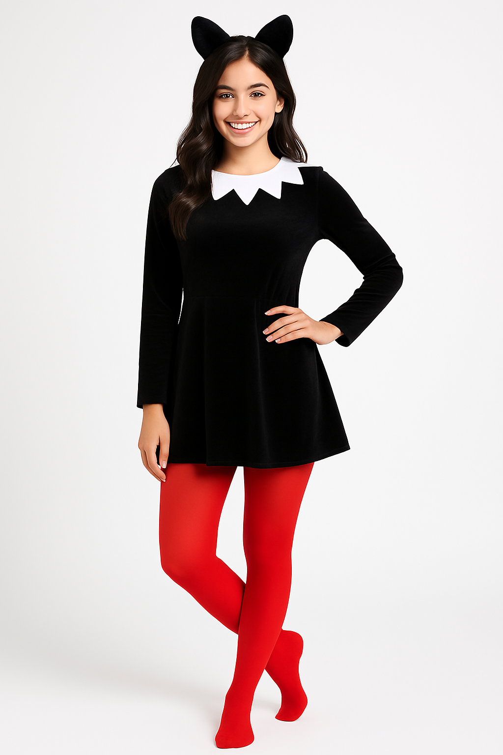 Spooky Red Halloween Tights - One Size