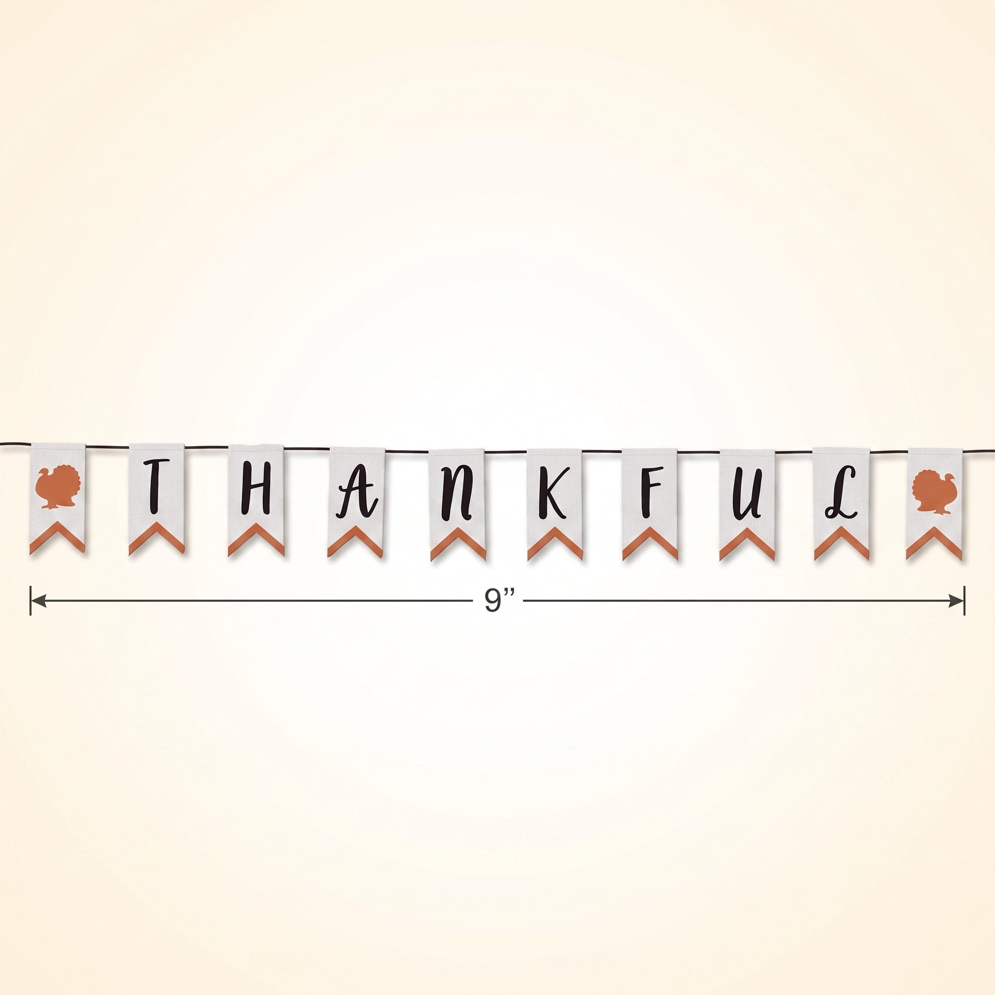 Thankful Burlap Canvas Banner for Thanksgiving Decor