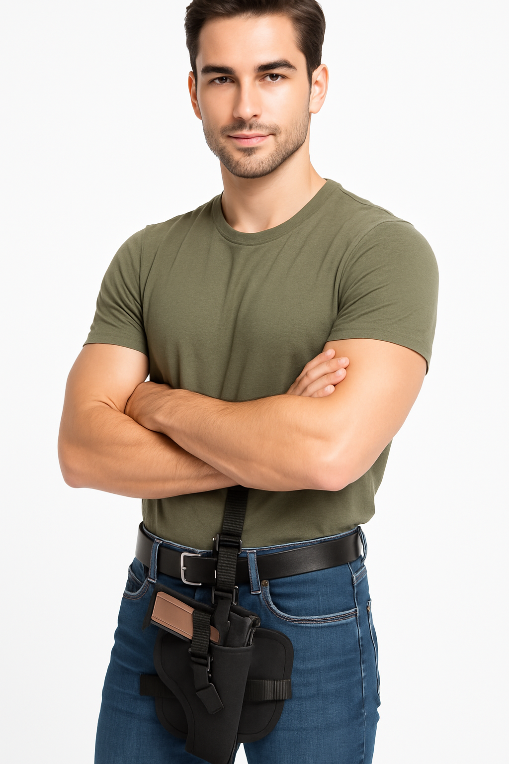 Deluxe Black Leg Holster - Perfect for Halloween Costumes