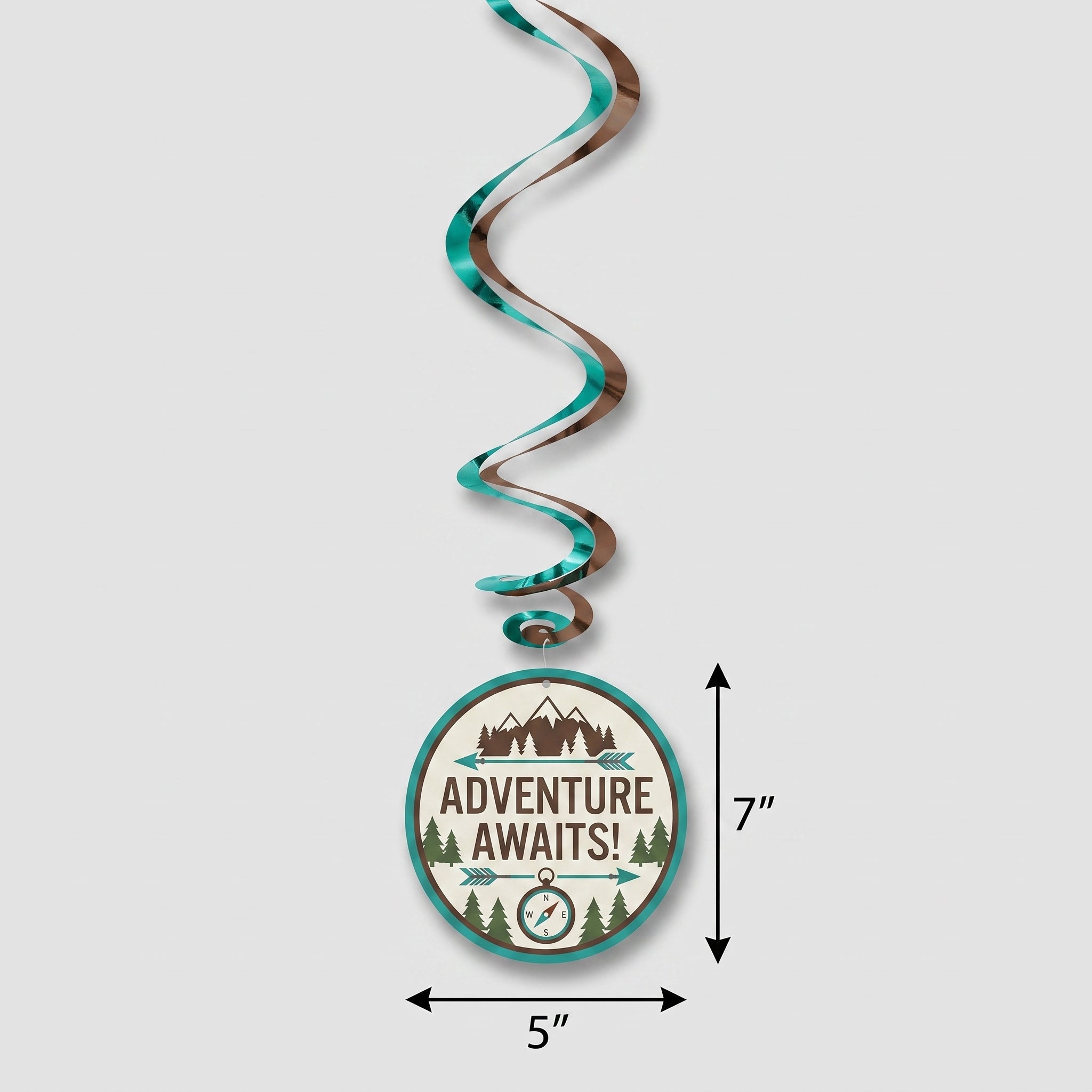 Wilderness Adventure Birthday Swirl Decorations - 12 Pack