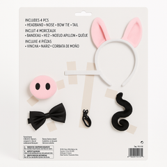 Kids' Pig Sound Costume Kit with Headband, Bow Tie, Tail & Nose