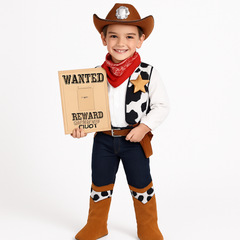 Kids' Cowboy Sheriff Costume Kit for Halloween