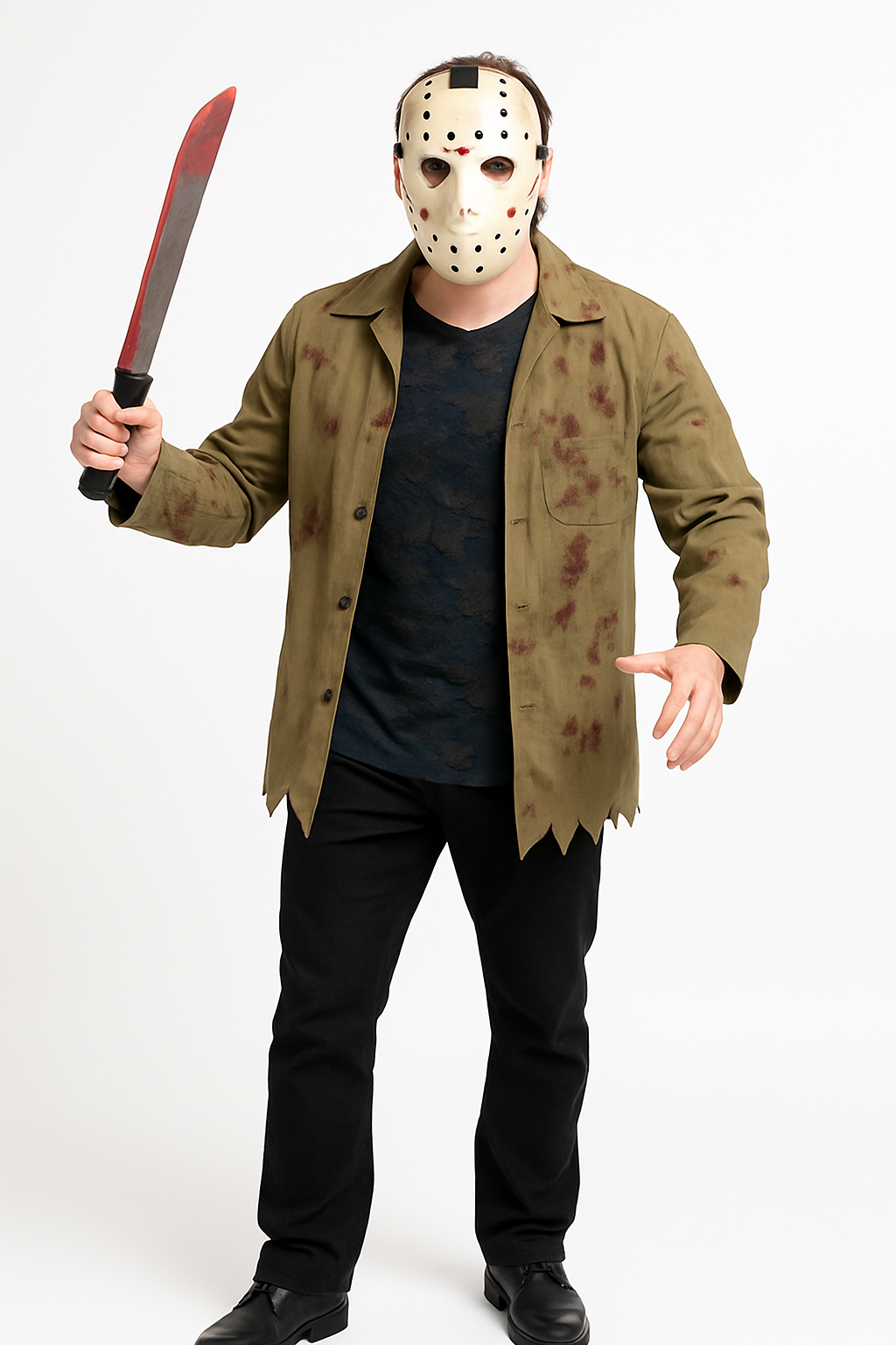 Men's Friday the 13th Jason Voorhees Costume Set with Jacket and Mask