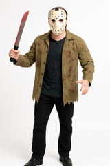 Men's Friday the 13th Jason Voorhees Costume Set with Jacket and Mask