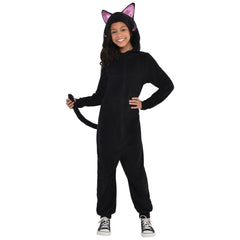 Toddler & Kids' Black Cat Zipster Costume with Hood - Halloween Special