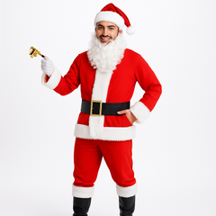 Classic Adult Santa Claus Costume Suit with Beard & Accessories