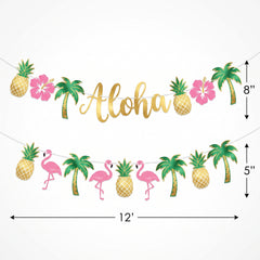 Tropical Luau "Aloha" Banner Set - 2 Pack