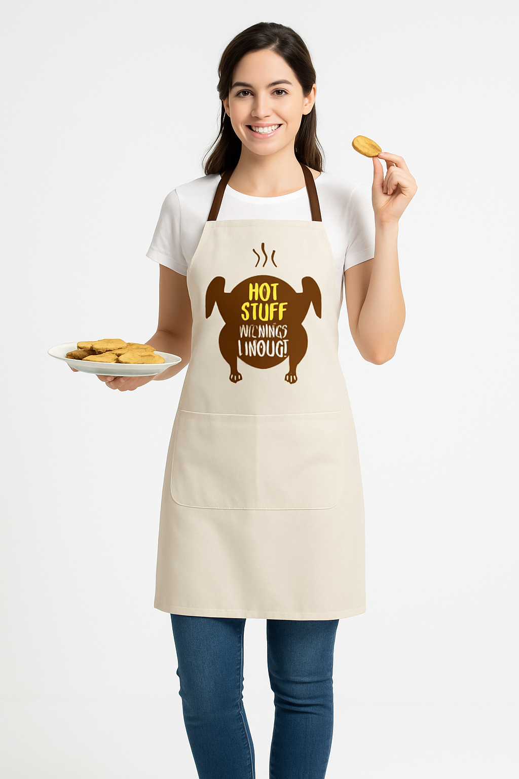 "Hot Stuff Coming Through" Thanksgiving Chef Apron