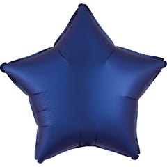 Navy Star Satin Foil Balloon - 18 Inch