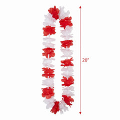 Red and White Canada Day Flower Lei
