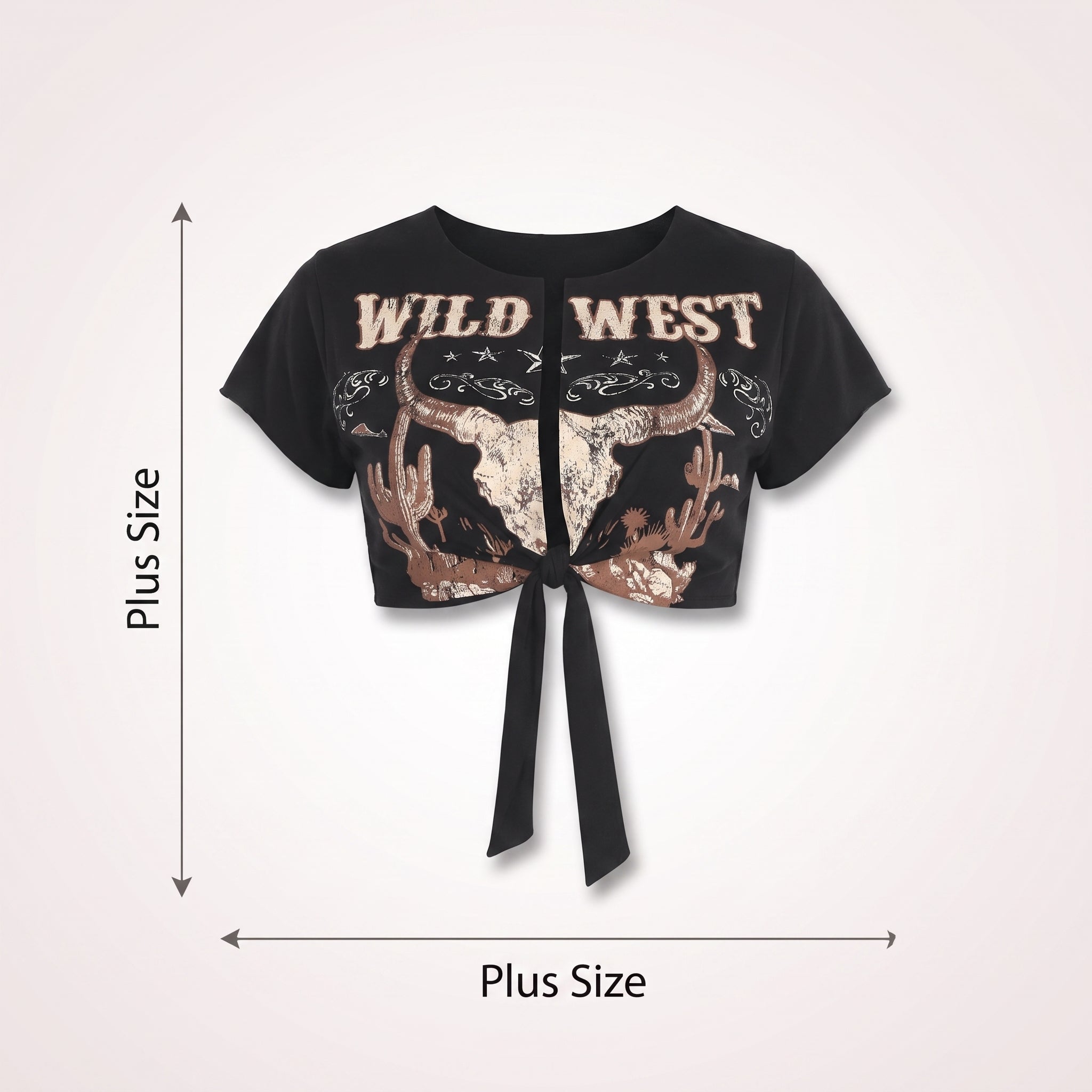 Wild West Women's Plus Size Halloween T-Shirt